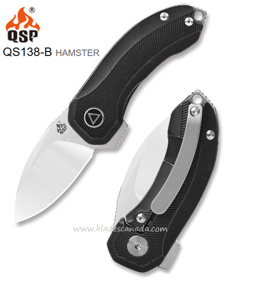 QSP Hamster Flipper Framelock Knife, S35VN, Titanium Handle, QS138-B - Click Image to Close